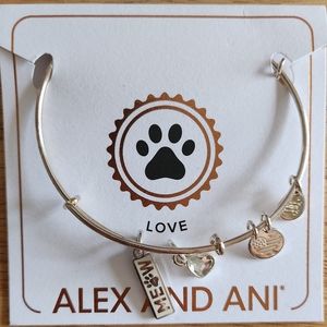 Alex and Ani Meow Duo Charm Bangle